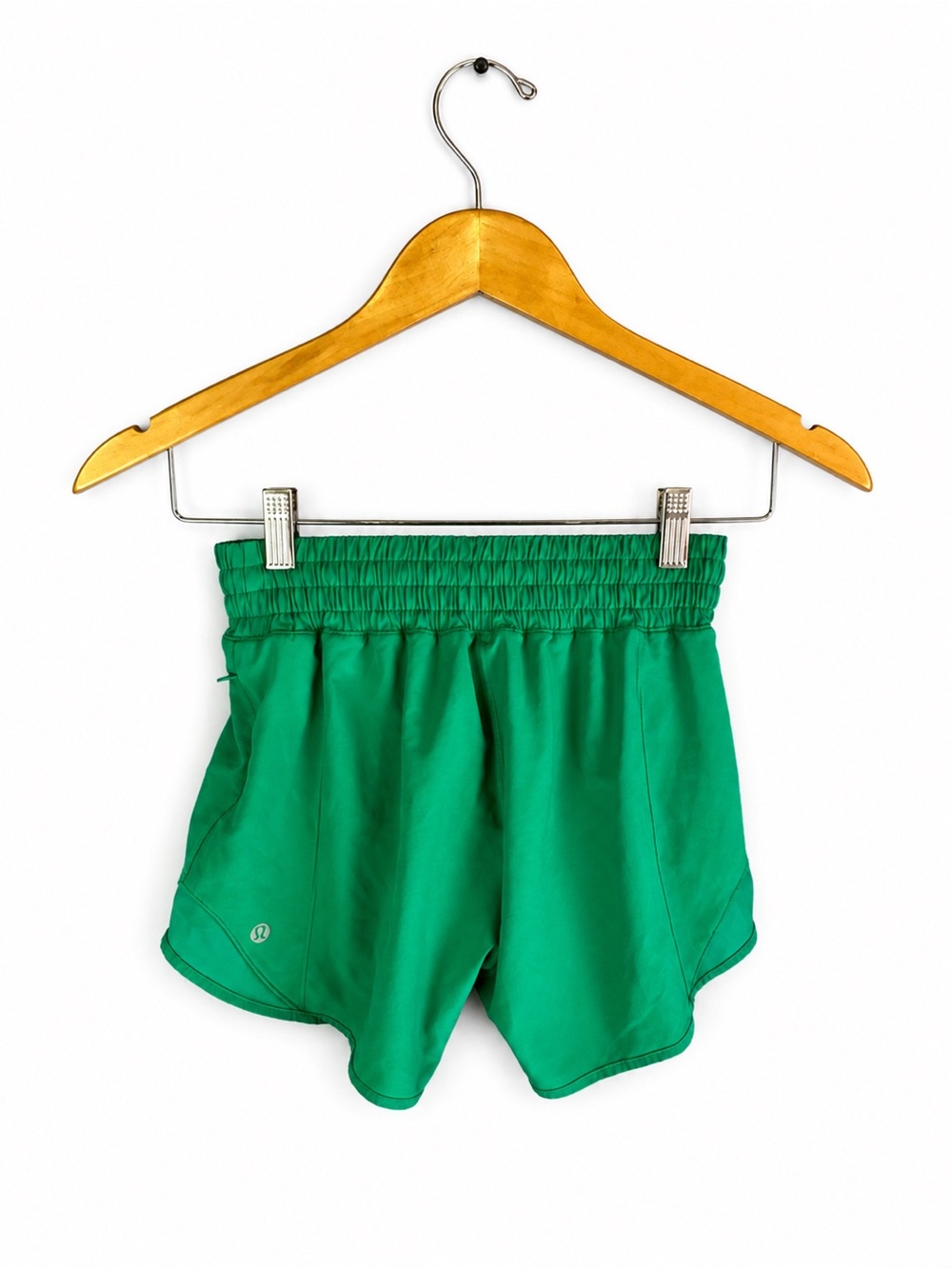Lululemon Hotty Hot Shorts Womens 2 Green 4” Lined Running Athletic - Picture 3 of 7